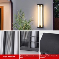 Lampe murale extérieure LED moderne IP65 étanche 12W/18W, forme de bande longue, luminaire pour cour, véranda