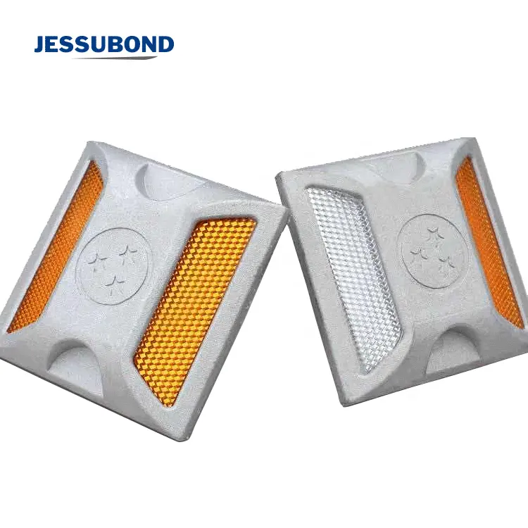 Jessufond-Reflector de aluminio para seguridad de tráfico, Ojo de gato, Carretera