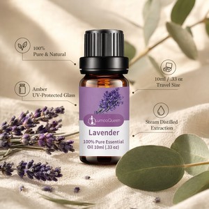 Ensemble d'huiles essentielles 100% pures et naturelles, marque privée OEM, aromathérapie, lavande, menthe poivrée, arbre à thé, diffuseur, massage, spa bio - Product Image 3