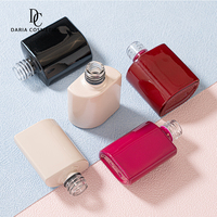 Flacon vide de vernis à ongles en gel de 9 ml personnalisé en usine, en verre avec bouchon, pinceau, pulvérisateur, couleur, placage UV, logo imprimé, échantillon gratuit