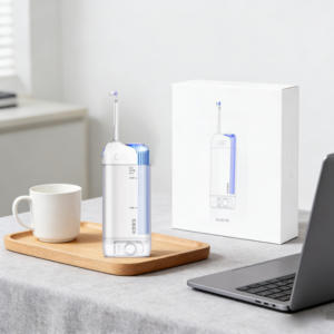 Irrigador Bucal Profesional Portátil Inalámbrico con Doble Boquilla de Efectos, Doble Tanque de Líquido, Ajuste de Tres Velocidades y Múltiples Sabores para Hotel - Product Image 1