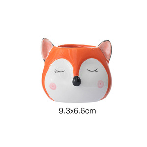 Maceta <span class=keywords><strong>de</strong></span> Cerámica con Diseño <span class=keywords><strong>de</strong></span> Animal <span class=keywords><strong>de</strong></span> Dibujos Animados, Estilo Nórdico Europeo, Simple, Creativa, Transpirable, Pequeña, para Oficina o Escritorio - Product Image 5