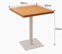 Ensemble table et chaises de restaurant de style japonais moderne, durable, en bois massif, mobilier commercial pour centre commercial et école