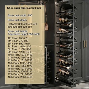 Portascarpe per la Casa Ferramenta per Guardaroba <span class=keywords><strong>Scarpiera</strong></span> Contenitore Mobiletto Portascarpe Unità Scorrevole Organizer - Product Image 2