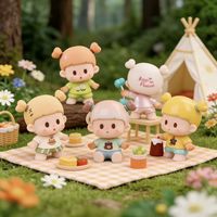 Figurines miniatures mignonnes de la série Bu Er Let's Go de la marque Top Brand, boîte mystère, poupées en résine pour filles, poupées DIY, décoration de la maison
