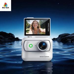 Caméra d'action magnétique DLC avec écran réversible, caméra sportive 4K Ultra HD pour vlog, ralenti, time-lapse, anti-vibration - Product Image 1