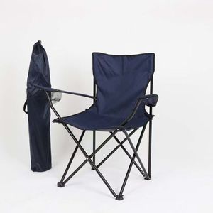 Outdoor Folding Chair 33 Inch Iron <b>Frame</b> With Cup Holder For Camping Picnic Fishing Beach Use - Product Image 2