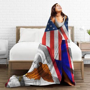 Coperta in pile personalizzata con design della bandiera nazionale dell'American <span class=keywords><strong>Samoa</strong></span> e punti di riferimento, comoda per il campeggio e l'uso in famiglia - Product Image 3