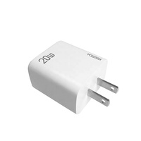 Chargeur mural USB-C KEERDA 20W PD à 1 port (prise EU/UK/US) compatible QC3.0, adaptateur secteur de voyage