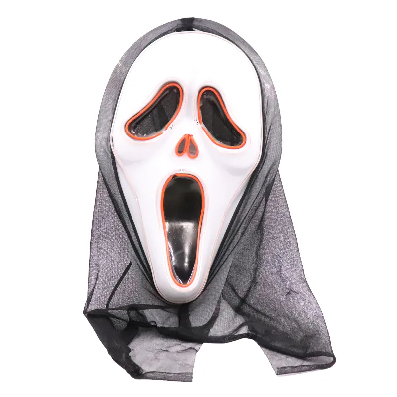 Officiel masque d’horreur SCREAM blanc hurlant & hotte Halloween adulte Déguisements 