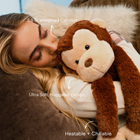 Peluche singe chauffable au micro-ondes