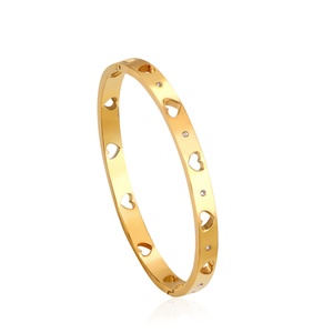 Bracelets en acier inoxydable plaqué or Dubai, dernières créations Asonsteel, bijoux tendance avec zircon pour filles - Product Image 2