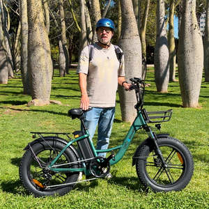 Vélo <span class=keywords><strong>électrique</strong></span> <span class=keywords><strong>tout</strong></span>-<span class=keywords><strong>terrain</strong></span> 250W pour trajets urbains, pneus larges 20x4.0, vélo <span class=keywords><strong>électrique</strong></span> pour adultes, autonomie de 100 km, vélo <span class=keywords><strong>électrique</strong></span> de ville, frein hydraulique, CE - Product Image 4