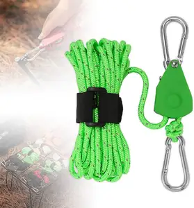 1/4 Inch Heavy Duty Grow Tent Rope Ratchet Tie Down Light Hanger With Reflective Rope