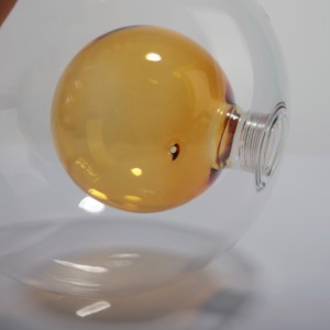 Đèn trần chụp thủy tinh thổi màu vàng hổ phách hai lớp kiểu OEM, phong cách hiện đại châu Âu, thủ công, thân thiện với môi trường, chất liệu thủy tinh borosilicate, dùng trong nhà - Product Image 5