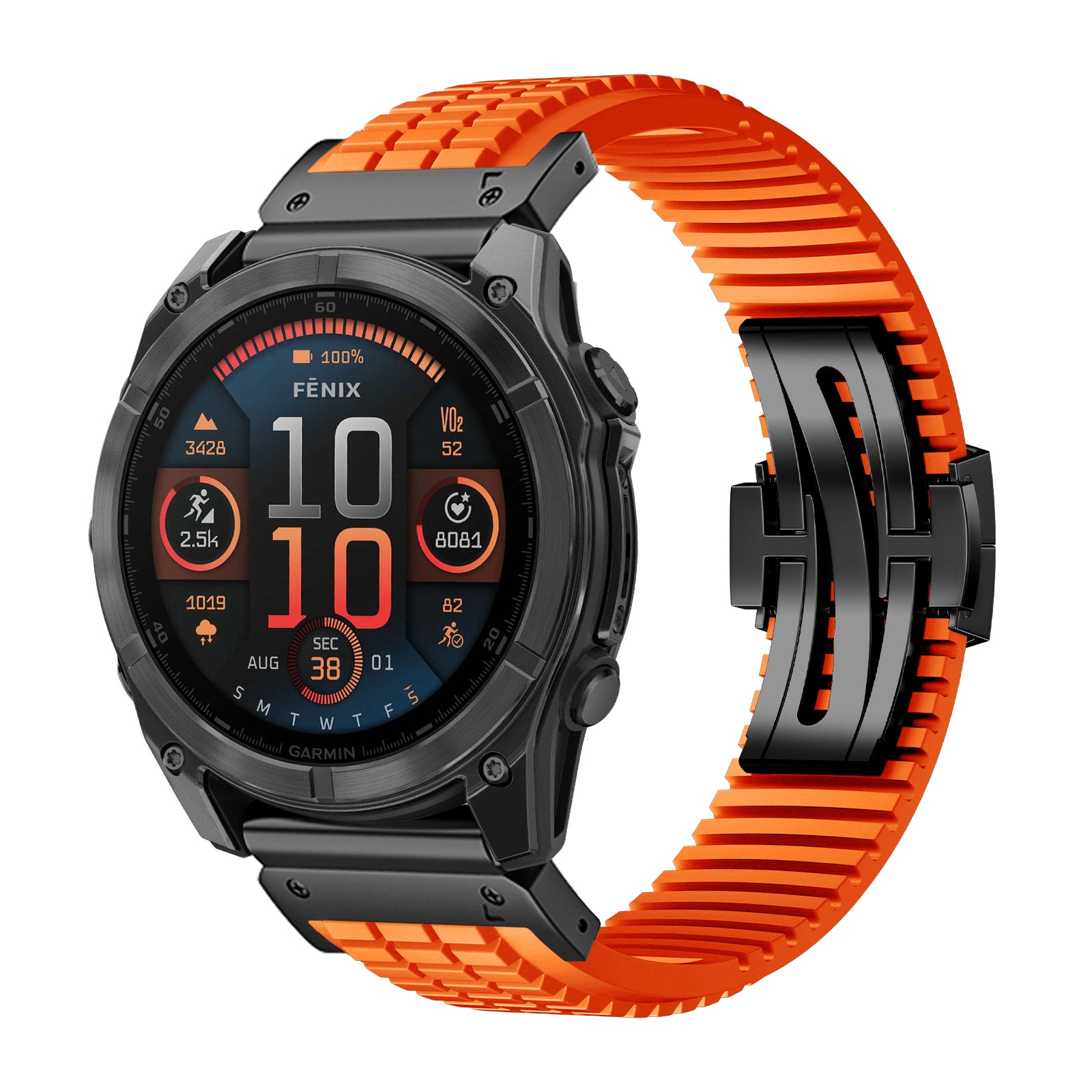 Bande orange-boucle noire