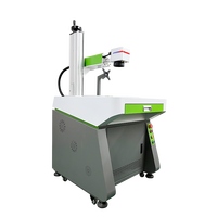 Machine de marquage laser à fibre économique de bureau, mini-marqueur laser AI haute précision pour marquage de logos métalliques et numéros de série, gris et blanc