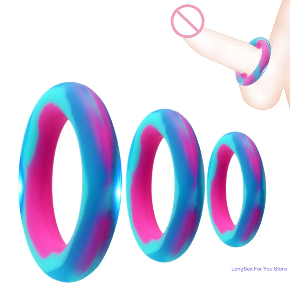 Silicone Cock ring Sex Toy For Men Male Cock Ring Penis Ring Delay Ejaculation Scrotal Binding Ball Stretcher anillos para hombr