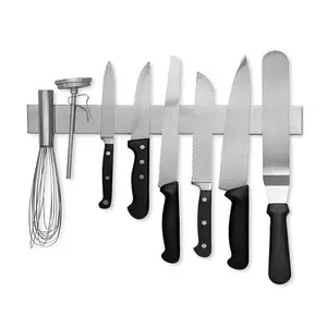 厨房用具不锈钢磁性刀架存储刀架集成磁条壁挂式刀架
