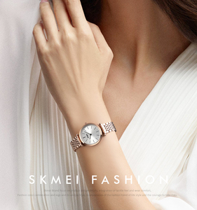 Skmei-relojes de marca de lujo para mujer, a la moda, color dorado, con tu propio logotipo, 1458 - Product Image 5