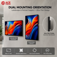ACEVISION Duvara Monte Edilen İnteraktif Dokunmatik Ekranlı Kiosk 32 43 55 İnç Akıllı LCD Reklam Oynatıcısı (AVM için)