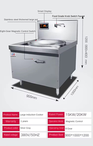 Encimera de restaurante comercial de alta calidad de 30KW y 380V, cocina de inducción Wok de comida china eléctrica cóncava - Product Image 4