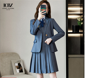 Traje de tres piezas <span class=keywords><strong>Uniforme</strong></span> de maestro de jardín de infantes Ropa DE TRABAJO Estilo universitario Traje de vestir profesional - Product Image 5