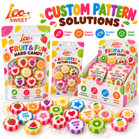 OEM Bonbons durs en tranches de fruits emballés individuellement en vrac Assortiment de 10 bonbons durs classiques saveurs de fruits tropicaux