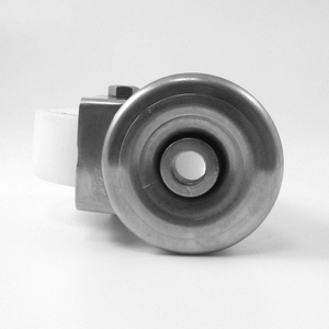 Rueda giratoria blanca para muebles Rueda de poliuretano de hierro PVC de Ø 125 mm sin placa de acero inoxidable SKU 7110028 - Product Image 2