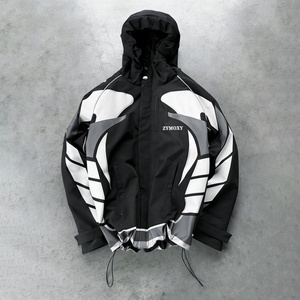 Design Custom Warm <b>Pullover</b> Hooded Oversized Waterproof Windproof Zip up <b>Jackets</b> High Quality Windbreaker <b>Jackets</b> <b>Men</b> - Product Image 3
