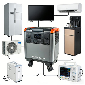 Generador UPS de 600W 1200W 1800W 2400W 3000W 5000W, Estación de Energía Portátil con Batería de Litio Lifepo4 y Paneles Solares - Product Image 6