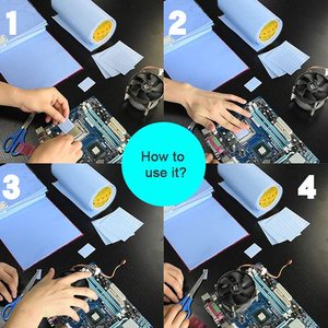 Tampon en silicone <span class=keywords><strong>thermique</strong></span> à viscosité naturelle pour PCB personnalisé souple et flexible à l'aide du tampon <span class=keywords><strong>thermique</strong></span> à surface inégale 4mm - Product Image 6