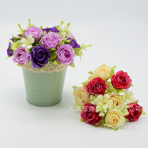 Ramo de Rosas de Diamantes Simulados Dongchen Crafts, Flor de Seda de 4 cm, Accesorio de Fotografía para Bodas, Decoración - Product Image 2
