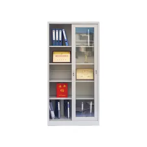 Стальные дверные шкафы, металлическая папилка, раздвижная дверь, 2 стеклянные двери, Современные Простые металлические шкафы, хранение файлов, фабрика, дешево