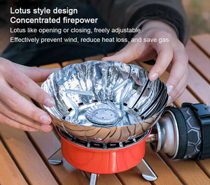 Mini quemador estufa <span class=keywords><strong>de</strong></span> Camping portátil quemador turístico plegable senderismo Camping suministros fuerte potencia <span class=keywords><strong>de</strong></span> fuego estufa <span class=keywords><strong>de</strong></span> Gas para Picnic al aire libre - Product Image 5