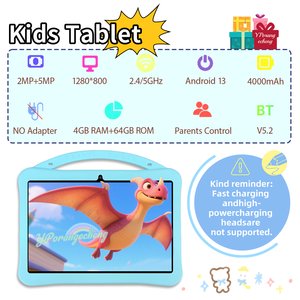 Máy tính bảng trẻ em <span class=keywords><strong>10.1</strong></span> inch <span class=keywords><strong>Android</strong></span> 13 4000mAh pin 1280x800 Độ phân giải Octa core MTK 4GB Bộ nhớ-Ý tưởng quà tặng Thứ Sáu màu đen - Product Image 6