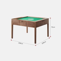 Table Basse Carrée en Noyer Noir Moderne, Écologique et Durable, 4 Places, Loisirs, Mahjong Chinois, Multifonctionnelle, Vente Directe Usine