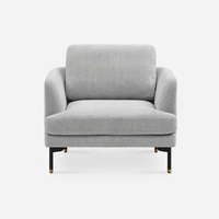 Fauteuil italien minimaliste coussin en velours un siège salle à manger salon meubles salon canapé simple chaises