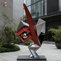 Escultura de Engranajes de Estilo Industrial, Instalación de Arte Geométrico de Acero Inoxidable para Exteriores, para Campus Corporativos, Oficinas, Parques, Plazas Públicas
