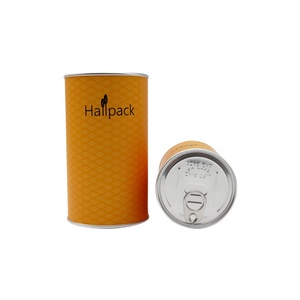 For Eco-friendly Customized Food Paper Tube Packaging Bulk Order , with Easy Pull Cap and Adhesive Lid, Easy to Store. - Product Image 4