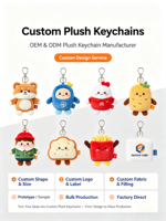 Porte-clés en peluche personnalisé en gros directement de l'usine, hibou en tissu super doux avec rembourrage en coton PP, suspendoirs de sac en peluche personnalisés