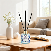 Diffuseur de parfum à roseaux bleu à vent chaud, diffuseur de parfum jaune pour la maison et la chambre à coucher, désodorisant, emballage personnalisable, logo et parfum