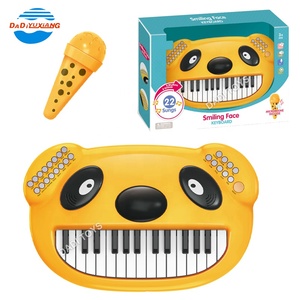 Instrumento de educación temprana con micrófono, Juguete musical para bebé, teclado de animales de dibujos animados de plástico para niños, órgano electrónico - Product Image 4