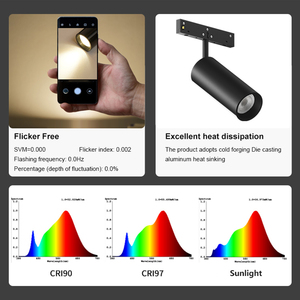 Sistema de Iluminación LED Lineal Moderno de Aluminio, 3500K Blanco Cálido, Regulable, de Superficie, para Tiendas Minoristas, Diseño Minimalista - Product Image 3
