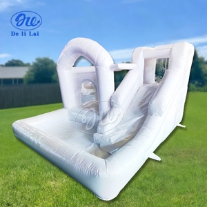 Vente en gros de trampolines gonflables portables en PVC de couleur personnalisée, toboggans, piscines à balles, <span class=keywords><strong>mini</strong></span> châteaux, trampolines multifonctionnels 3x3.2m - Product Image 2