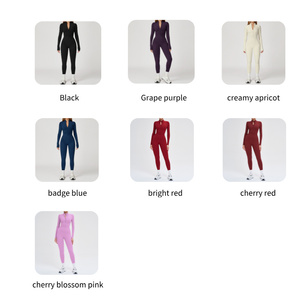<span class=keywords><strong>Tuta</strong></span> <span class=keywords><strong>Termica</strong></span> da <span class=keywords><strong>Donna</strong></span> per Autunno/Inverno, Aderente, Foderata in Pile, Elasticizzata in Quattro Direzioni, per Yoga, Corsa e Fitness - Product Image 2
