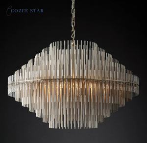 Lustre LED moderne <span class=keywords><strong>Emile</strong></span> en laiton pour salle à manger chambre à coucher salon abat-jour en métal corps en fer E14 Base AC - Product Image 2