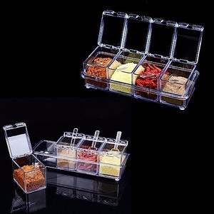 Juego de Recipientes para Especias 4 en 1 de Plástico, con Tapa a Prueba de Polvo Visible - Product Image 3