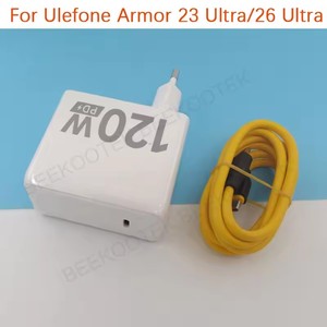 Cargador Original Ulefone Armor 23 Ultra Súper Rápido, Adaptador de Carga Oficial, Cable de Línea de Datos para Ulefone Armor 26 - Product Image 1