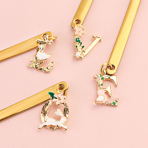 Ensemble de cuillères en acier inoxydable dorées pour la Saint-Valentin, 26 <span class=keywords><strong>lettres</strong></span> anglaises, breloques pour cuillères, cadeau de porte - Product Image 5